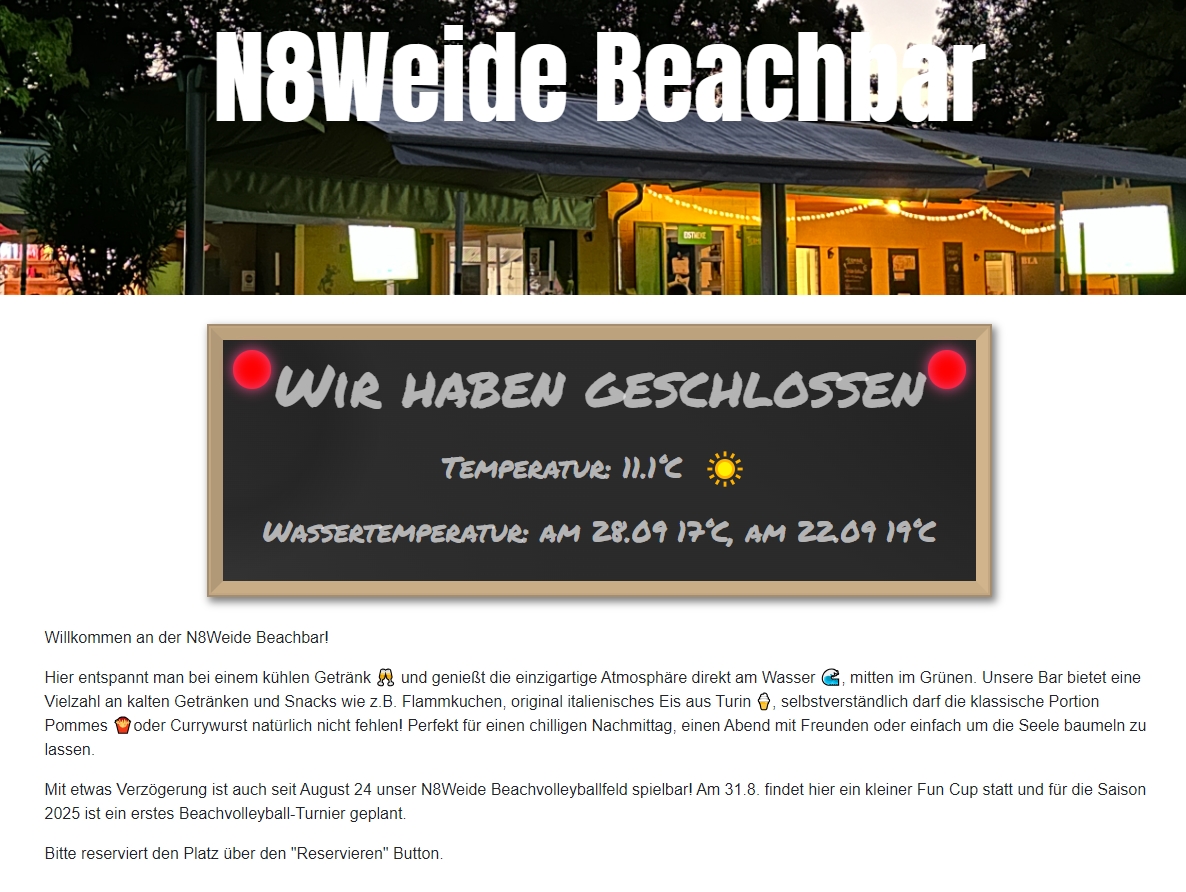 N8Weide Beachbar Screenshot